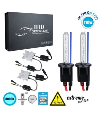 GloboStar® 84155 H1 XCB Line KIT Βασικού Φωτισμού Αυτοκινήτου & Μοτοσυκλέτας 3rd Generation Can-Bus Extreme Series XENON 110W 10350lm DC 9-16V Αδιάβροχο IP65 Ψυχρό Λευκό 8000K